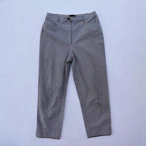 Vintage Crazy Horse Black White Check Checkered Pedal Pushed Capris Size M y2k